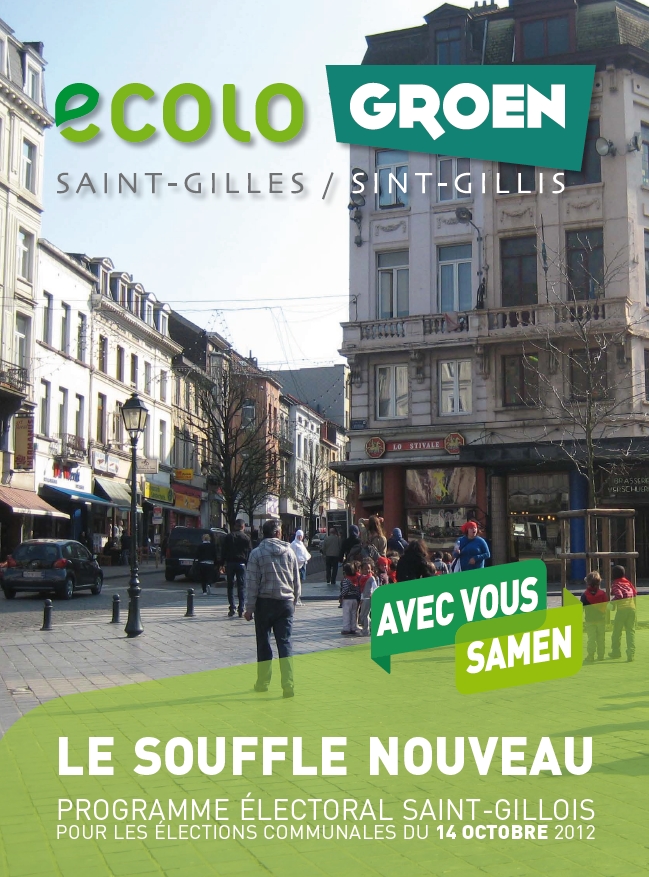 Cover programme Ecolo-Groen Saint-Gilles 2012